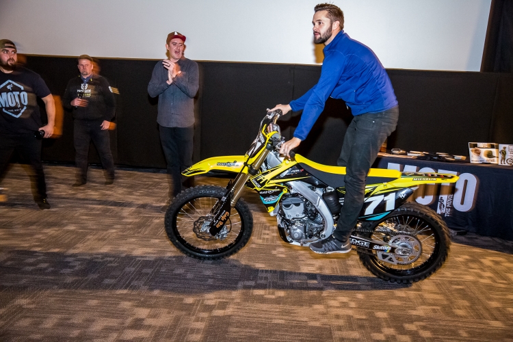 Edge Powersports grants Make-A-Wish request and rides a new RM-Z 250 into the theater
